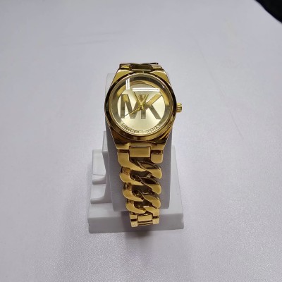 MICHAEL KORS Stainless Steel fashionable Men's  watches Golden